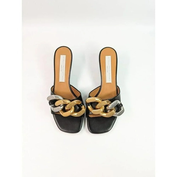 Stella McCartney Falabella Women's Chain Mules Sandals Black Size 36 (MSRP $835) - Picture 5 of 12